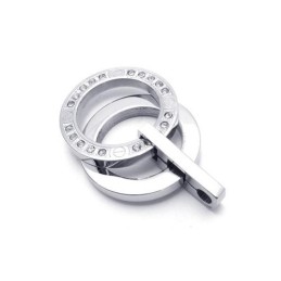 メンズ シルバー 純チタンリング ペンダントネックレス（新品）