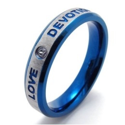 エレガントな形状美しい色彩優れた品質のチタンリング