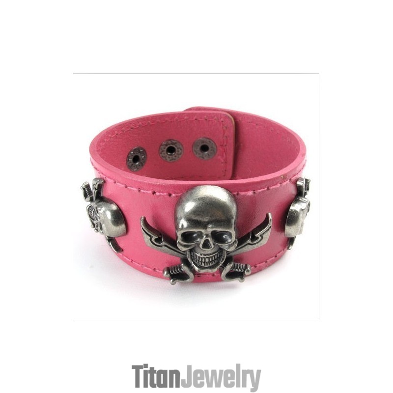 魅力的なデザイン美しい色彩優れた品質のチタンレザーバングル