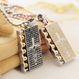 祝福の恋人たちのチタンネックレスペンダント
