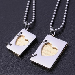 チタンカップルネックレス カップル限定ラブレター