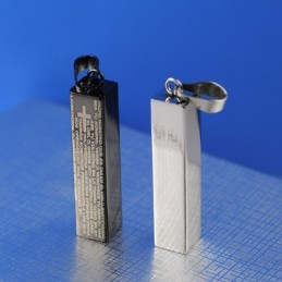 ファッションキューボイドチタンカップルネックレスペンダント