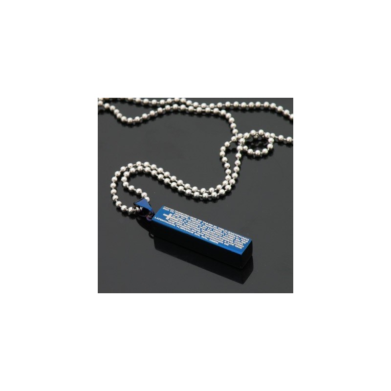ファッションキューボイドブルーメンズチタンネックレスペンダント ファッションキューボイドブルーメンズチタンネックレスペンダント