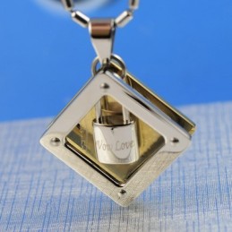 Wow Love スイートハートロック チタンネックレスペンダント