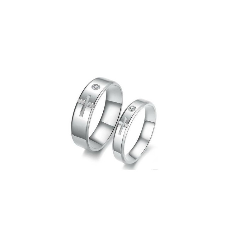 恋人のための安定した品質のクロスチタンリング