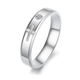 恋人のための安定した品質のクロスチタンリング