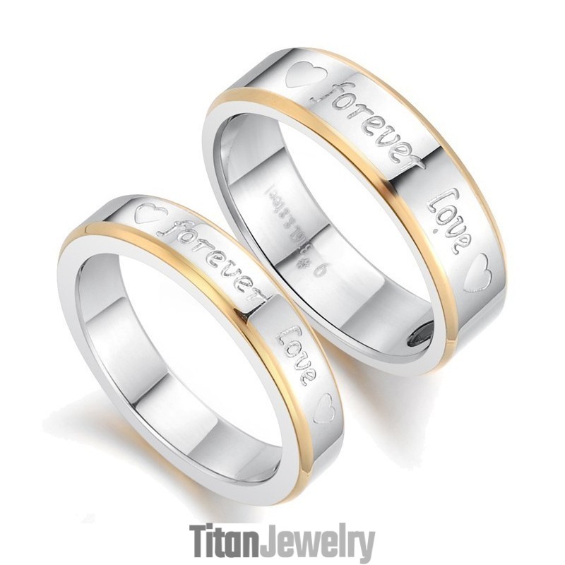 品質と量を保証する恋人のためのファッションチタンリング