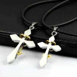 ファッションカップルチタンペンダントとネックレス（1ペア）