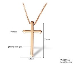 安定した品質の女性用クロスチタンネックレス