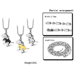 安定した品質の犬型チタンネックレス