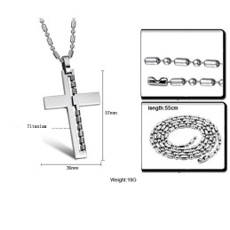 品質と量を保証する男性用クロスチタンネックレス