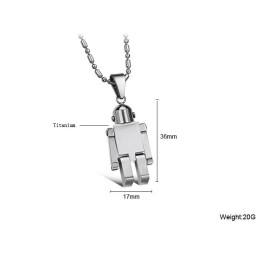 使いやすい男性用ホワイトチタンネックレス