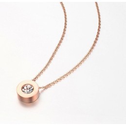 安定した品質の女性用チタンネックレス（ラインストーン付き）