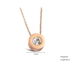 安定した品質の女性用チタンネックレス（ラインストーン付き）