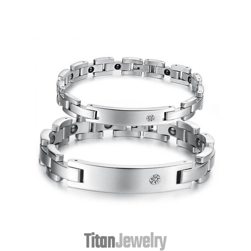 恋人のための健康チタンブレスレット