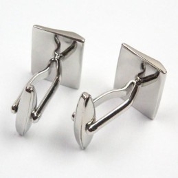 ファッションチタン凸型長方形カフスボタン