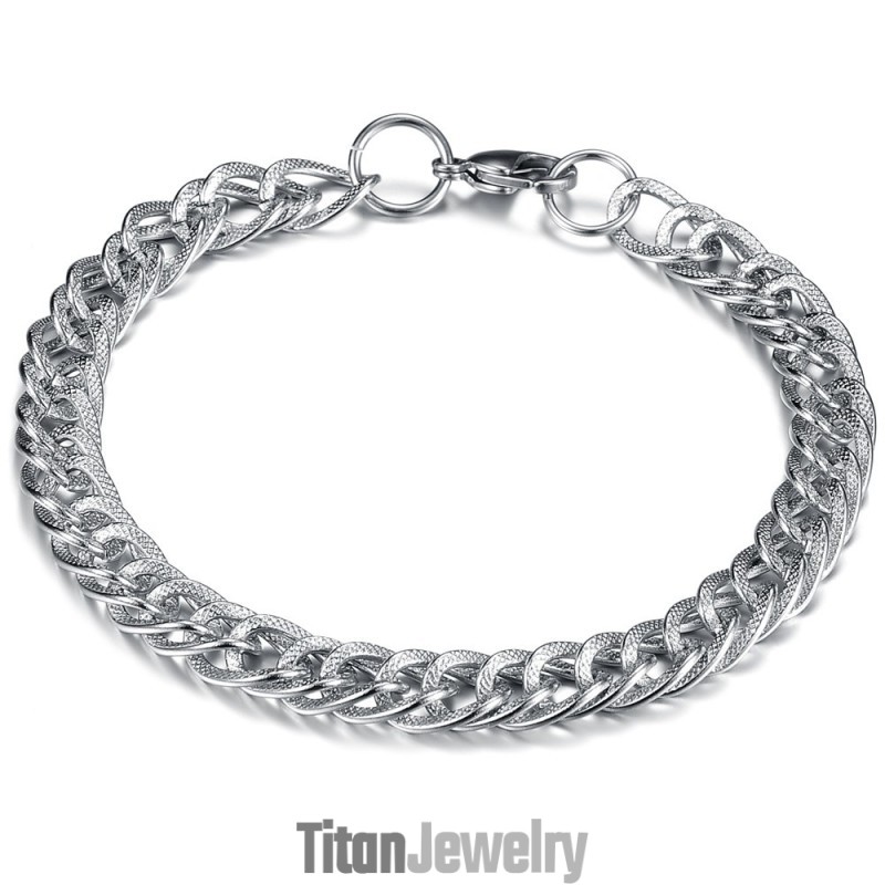 高品質の男性用スケールチタンブレスレット