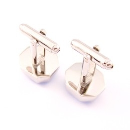 クールなブルーオパールを使用したおしゃれなチタン製カフスボタン