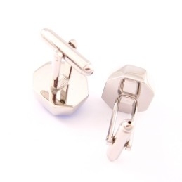 クールなブルーオパールを使用したおしゃれなチタン製カフスボタン