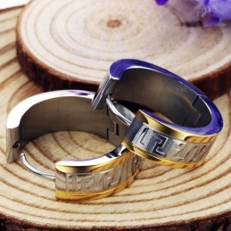 高品質の壁面模様のチタンイヤリング