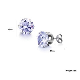 世界中で売れているラインストーン付き女性用チタンイヤリング