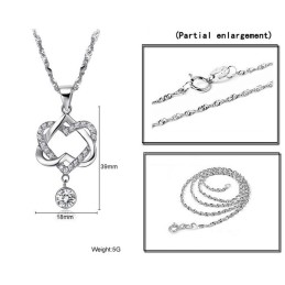 安定した品質のノットプラチナメッキチタンネックレス