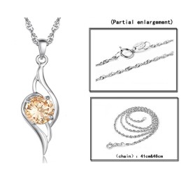 品質と量を保証するダイヤモンド付きプラチナメッキチタンネックレス