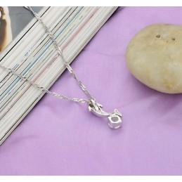 世界的に有名な女性用イルカ型プラチナメッキチタンネックレス（ダイヤモンド付き）