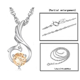 優れた品質の女性用フェニックスシェイププラチナメッキチタンネックレス