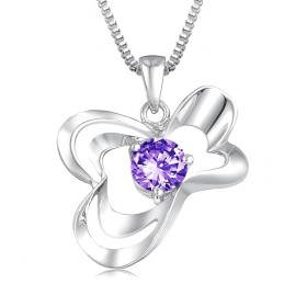 優れた品質の女性用プラチナメッキチタンネックレス（ダイヤモンド付き）