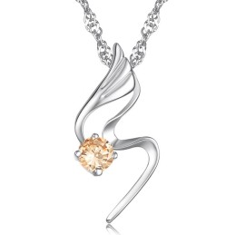 信頼性の高い品質の女性用プラチナメッキチタンネックレス（ダイヤモンド付き）