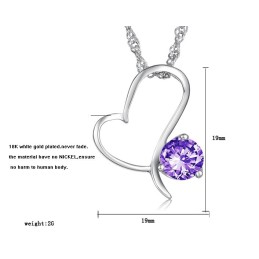 高品質の女性用プラチナメッキチタンネックレス（ダイヤモンド付き）