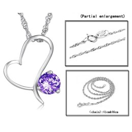 高品質の女性用プラチナメッキチタンネックレス（ダイヤモンド付き）