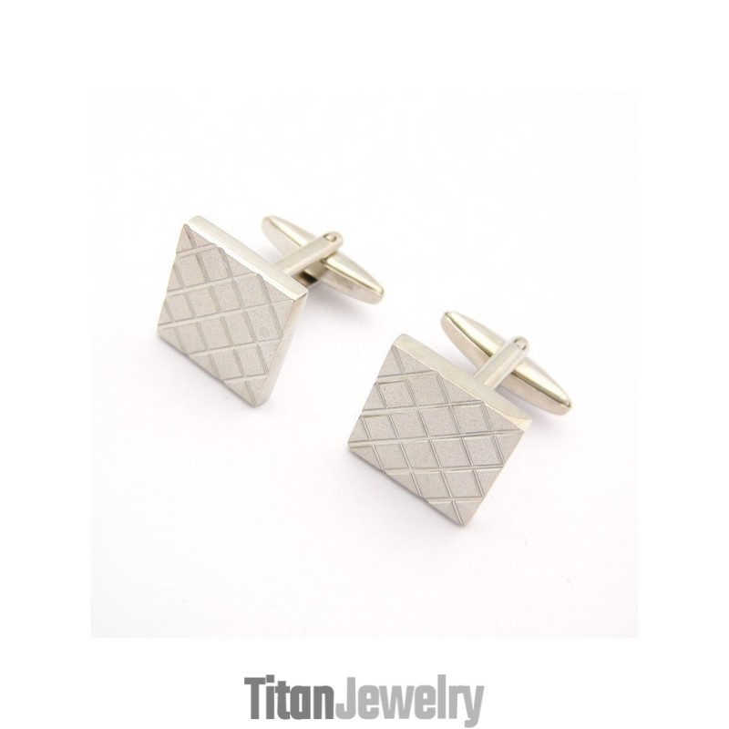 シンプルエレガンスチタンカフスボタン
