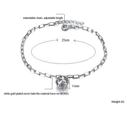 品質と量を保証する女性用中空ボール型プラチナメッキチタンアンクレット