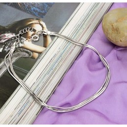 安定した品質の女性用スネークプラチナメッキチタンアンクレット