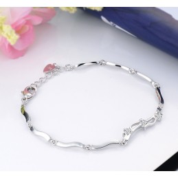 信頼できる品質の女性用プラチナメッキチタンブレスレット