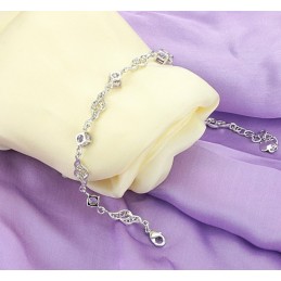 優れた品質の女性用中空プラチナメッキチタンブレスレット（ダイヤモンド付き）