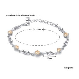 品質と量を保証する女性用パープルプラチナメッキチタンブレスレット（ダイヤモンド付き）