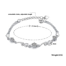 高品質の女性用パープルプラチナメッキチタンブレスレット（ダイヤモンド付き）