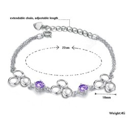 品質と量を保証するダイヤモンド付きプラチナメッキチタンブレスレット