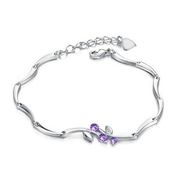 世界的に有名な女性用プラチナメッキチタンブレスレット（ダイヤモンド付き）