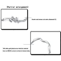 世界的に有名な女性用プラチナメッキチタンブレスレット（ダイヤモンド付き）