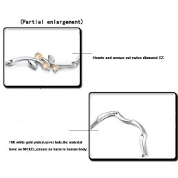 世界的に有名な女性用プラチナメッキチタンブレスレット（ダイヤモンド付き）