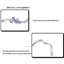 世界的に有名な女性用プラチナメッキチタンブレスレット（ダイヤモンド付き）