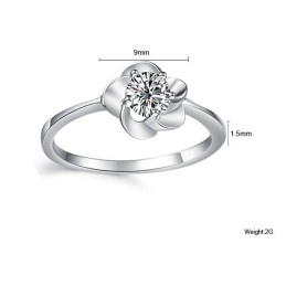高品質女性ファッションの女王プラチナメッキチタンリング