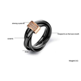 品質と量を保証するラインストーン付きタングステンセラミックリング