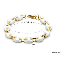 安定した品質の女性用ホワイトタングステンセラミックブレスレット