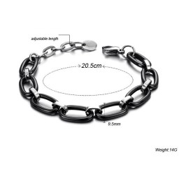 安定した品質のブラックタングステンセラミックブレスレット