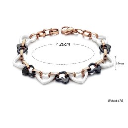 信頼できるパフォーマンスの女性用スイートハートタングステンセラミックブレスレット